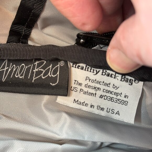 AmeriBag Classic Leather Healthy Back Bag in Tan Travel Crossbody Made In USA - Picture 11 of 11